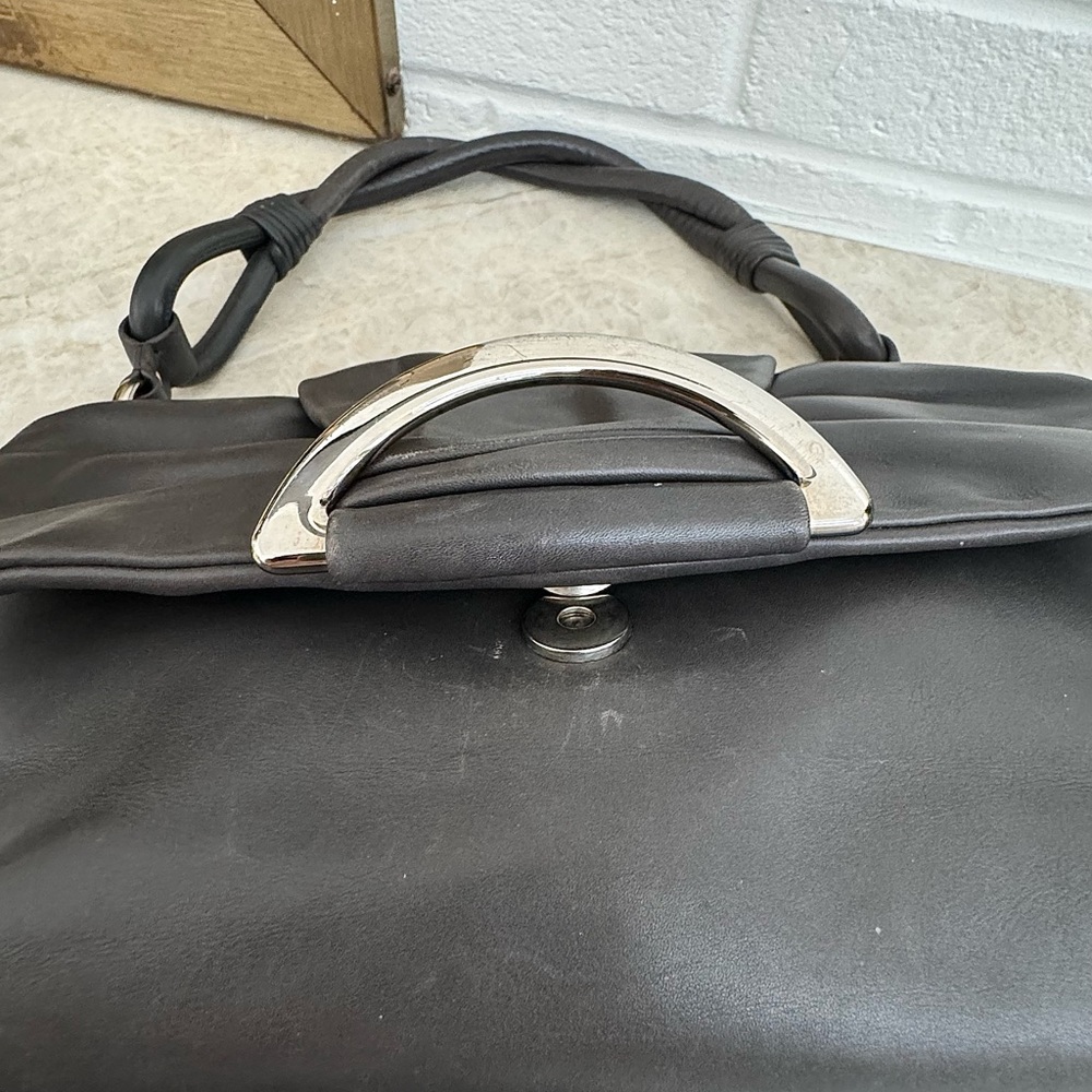 Christian Dior Dark Grey Leather Small Demi Lune Flap Bag - Picture 9 of 16
